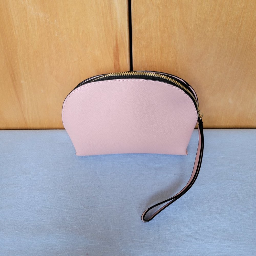 NEW Pink Leather Handbag Crossbody Cute Purse Gold Accent Tote Bag Detach Strap - Picture 5 of 10